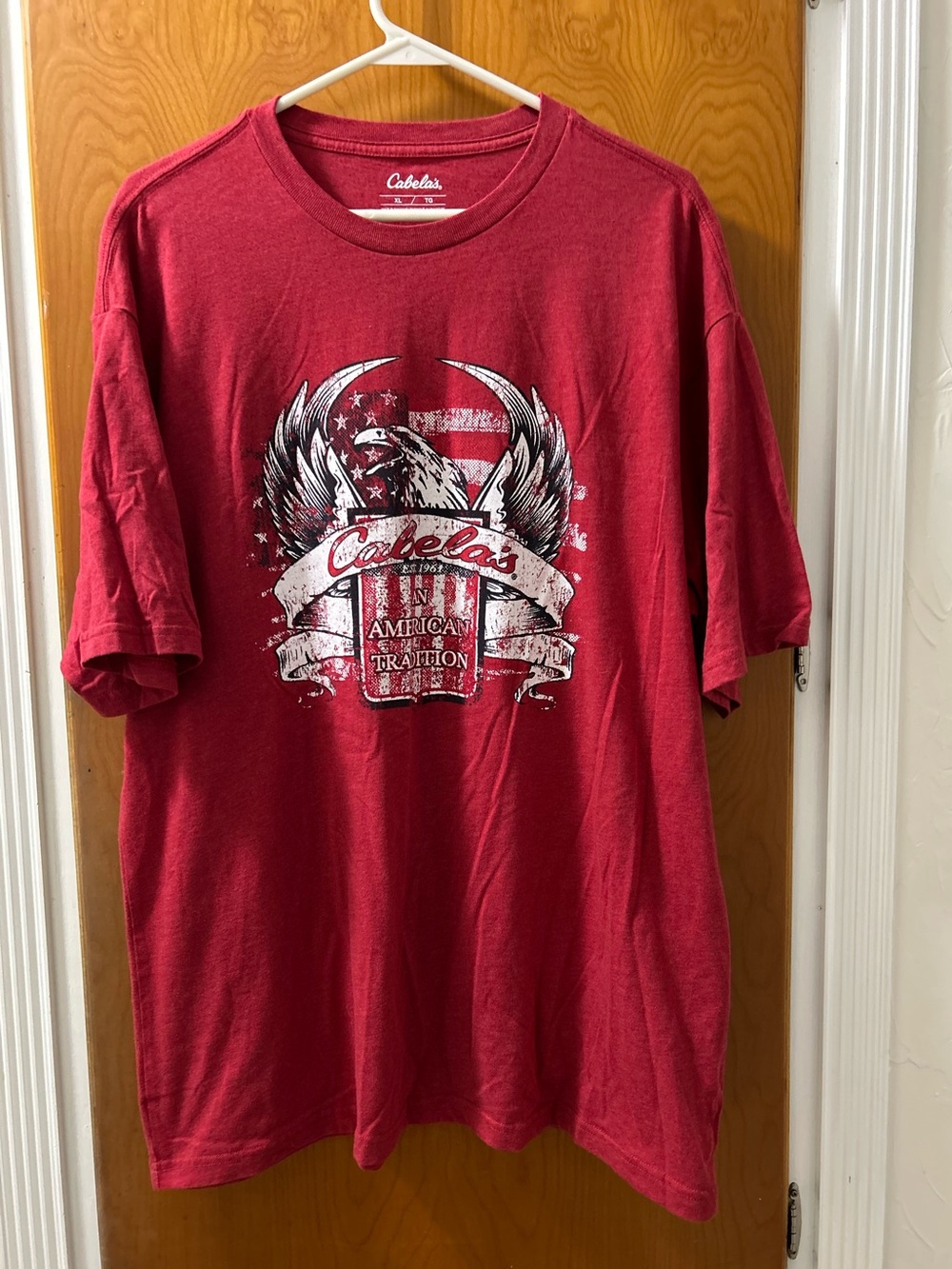Cabela's Heathered Red Crewneck Tee
